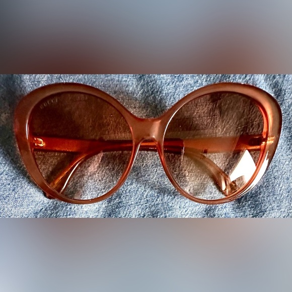 Gucci Oversized Round Sunglasses Pink 59mm Jackie O NWOT main image 9